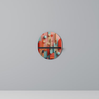 COLORBURST CONSTRUCT Mensola Ovale Decorativa con Finitura Nera