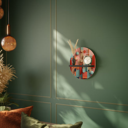 COLORBURST CONSTRUCT Mensola Ovale Decorativa con Finitura Nera