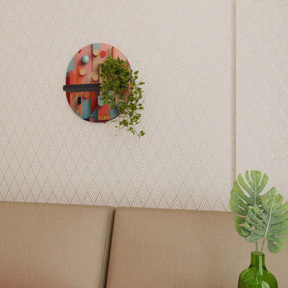 COLORBURST CONSTRUCT Mensola Ovale Decorativa con Finitura Nera