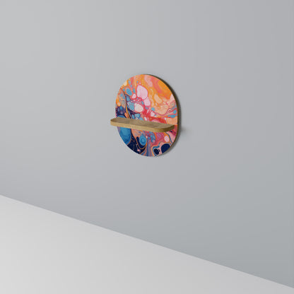 INKED ILLUSIONS Mensola Ovale Decorativa in Effetto Rovere