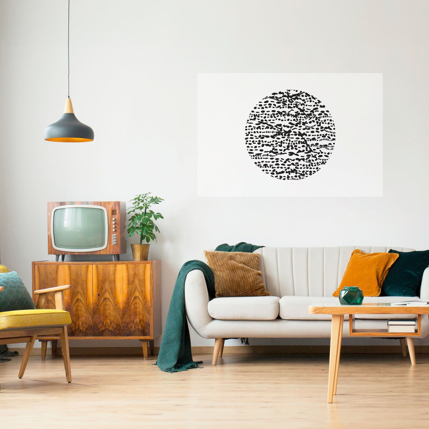 Poster orizzontale staccabile e attaccabile LUNAR LOOM