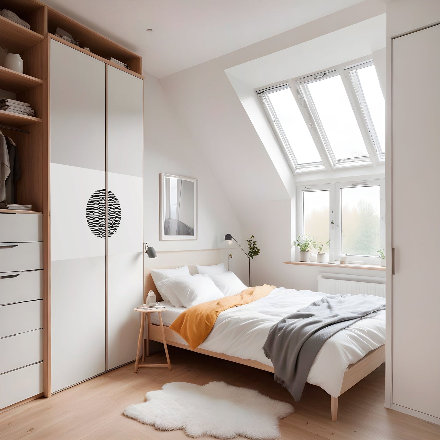 Poster orizzontale staccabile e attaccabile LUNA LINES