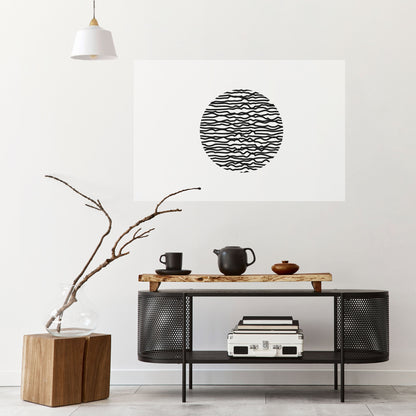 Poster orizzontale staccabile e attaccabile LUNA LINES