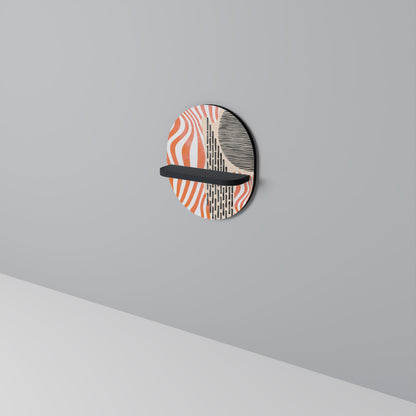 SUBLIME SYNTHESIS Oval Art Shelf In Black Finish