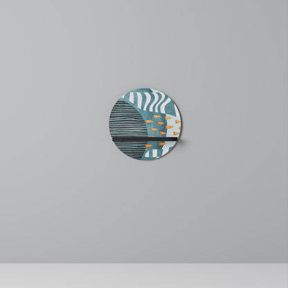 SHROUDED SHAPES Mensola Rotonda Decorativa con Finitura Nera