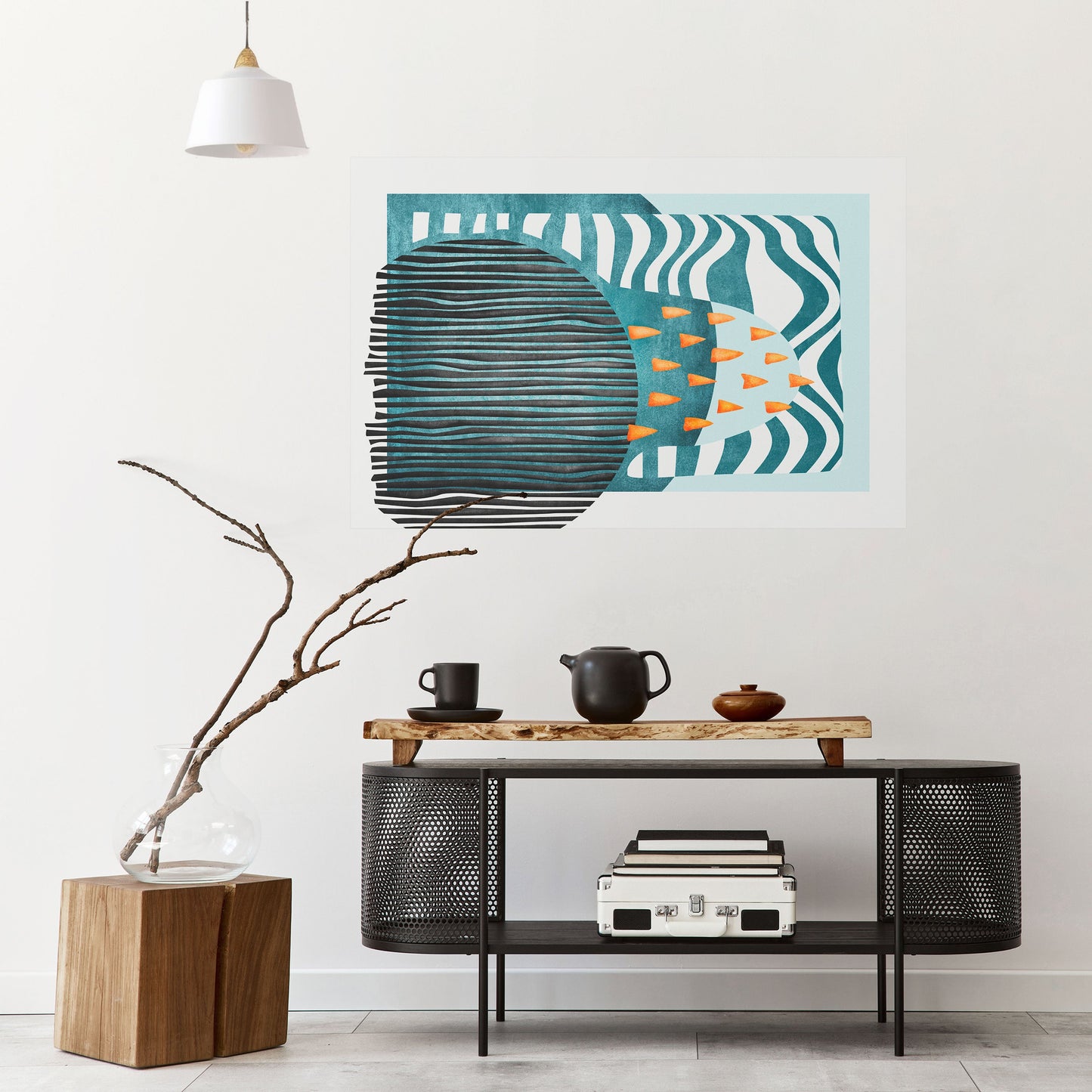 SHROUDED SHAPES Peel and Stick Horizontal Poster