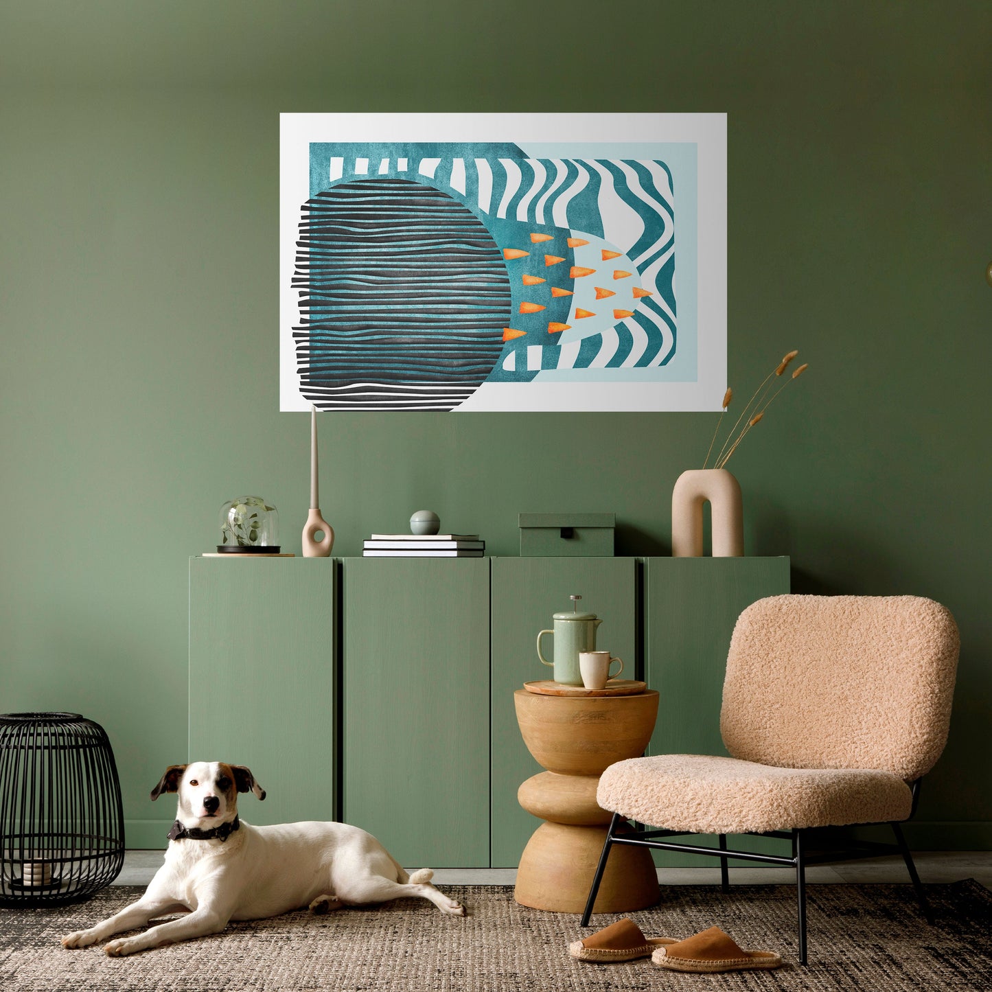 SHROUDED SHAPES Peel and Stick Horizontal Poster