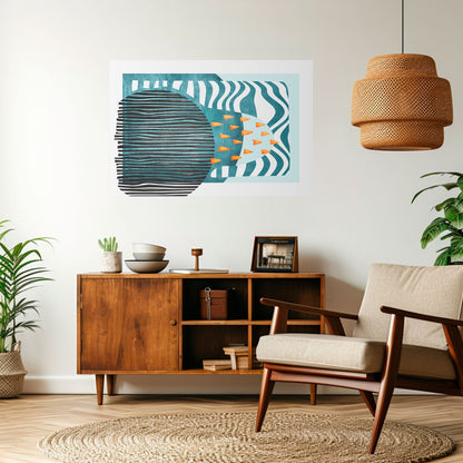 SHROUDED SHAPES Peel and Stick Horizontal Poster