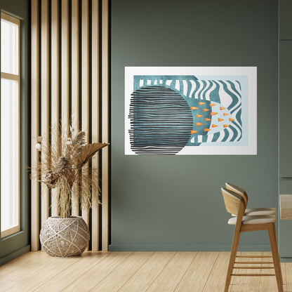 SHROUDED SHAPES Peel and Stick Horizontal Poster