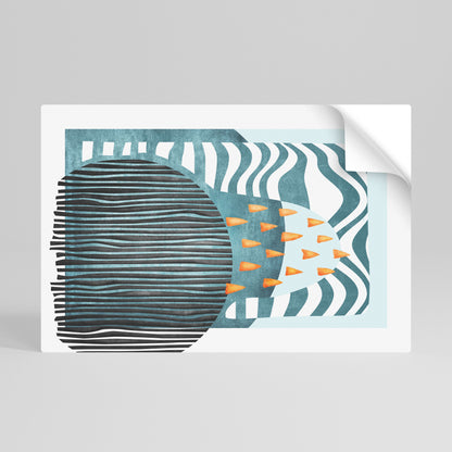 SHROUDED SHAPES Peel and Stick Horizontal Poster