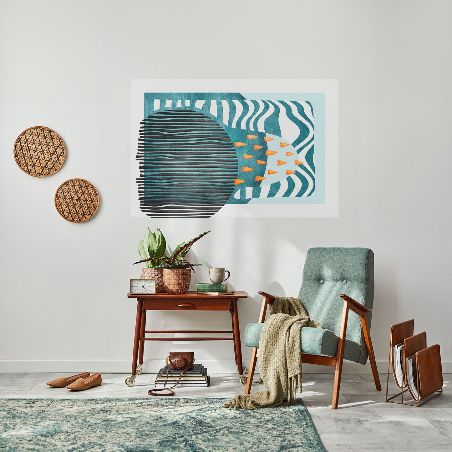 SHROUDED SHAPES Peel and Stick Horizontal Poster