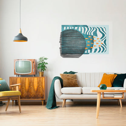 SHROUDED SHAPES Peel and Stick Horizontal Poster