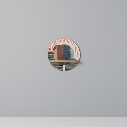 WHISPERS OF FORM Round Art Shelf In Oak Effect