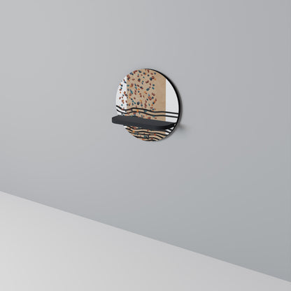 IMAGINARY RAIN Mensola Rotonda Decorativa con Finitura Nera