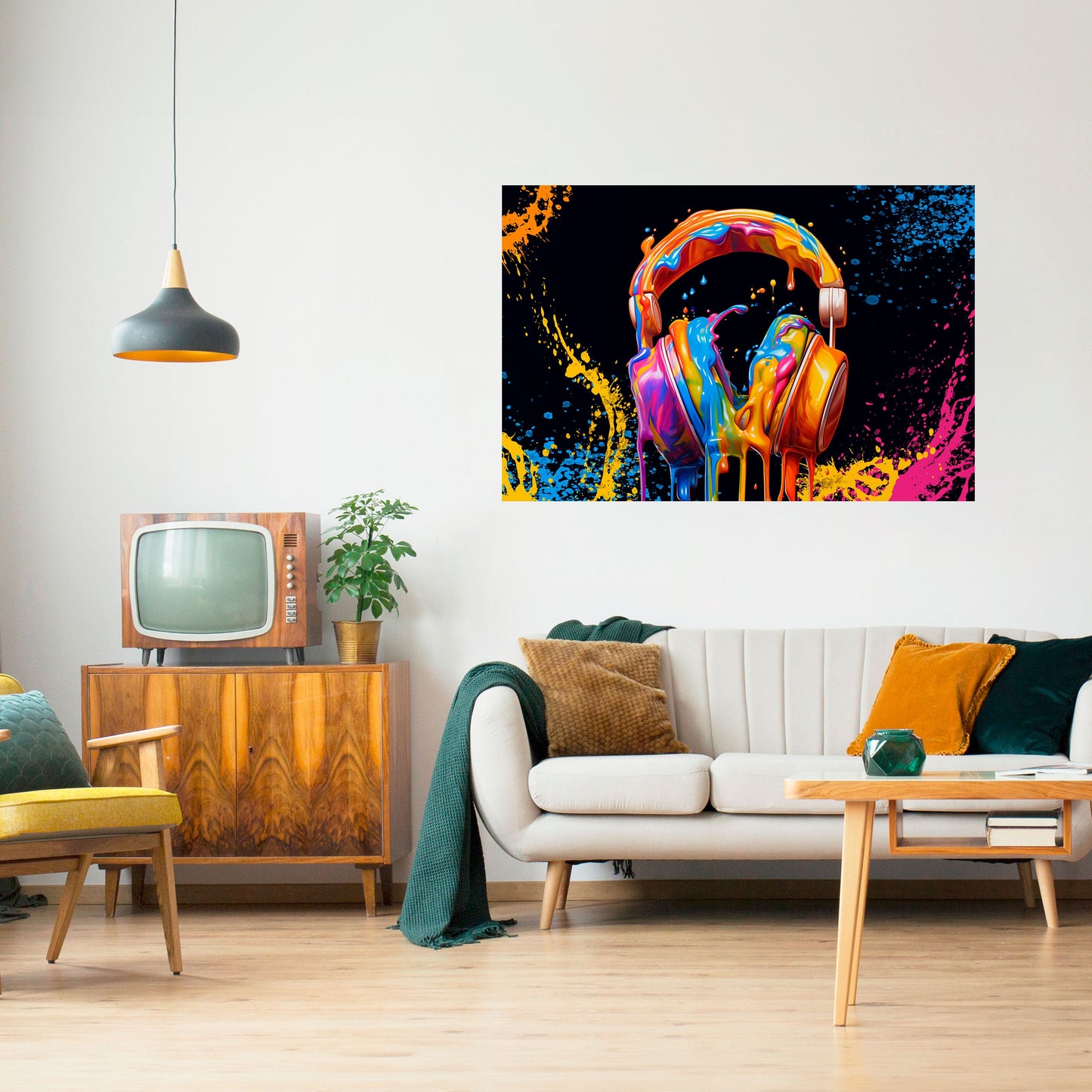 MUSIC IS MY EXTASY Peel and Stick Horizontal Poster