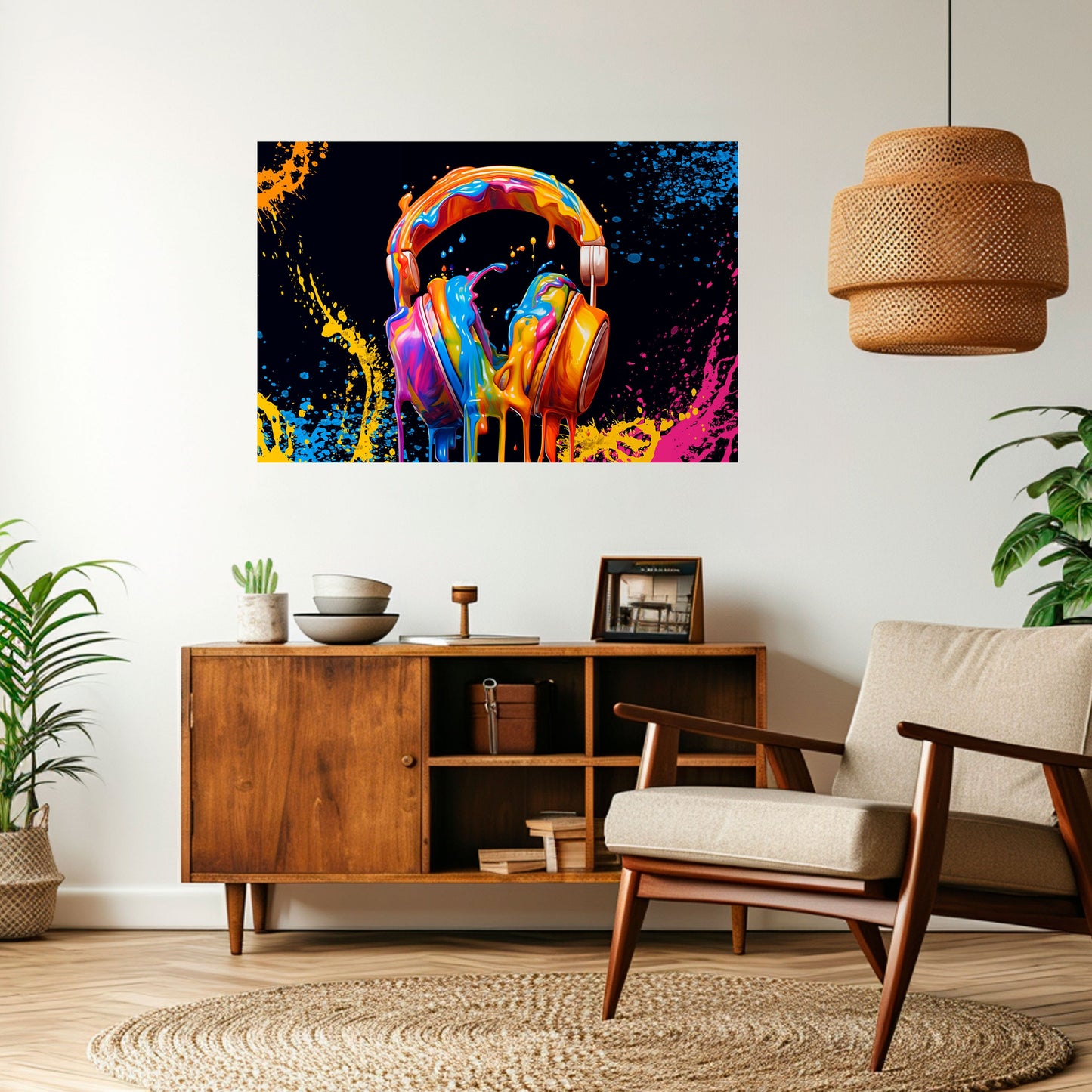 MUSIC IS MY EXTASY Peel and Stick Horizontal Poster