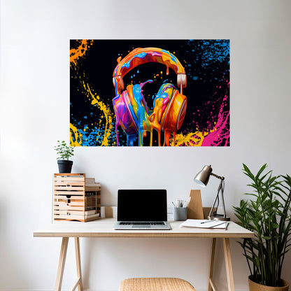 MUSIC IS MY EXTASY Peel and Stick Horizontal Poster