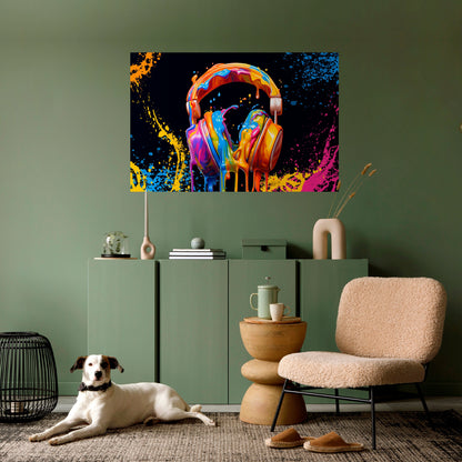 MUSIC IS MY EXTASY Peel and Stick Horizontal Poster