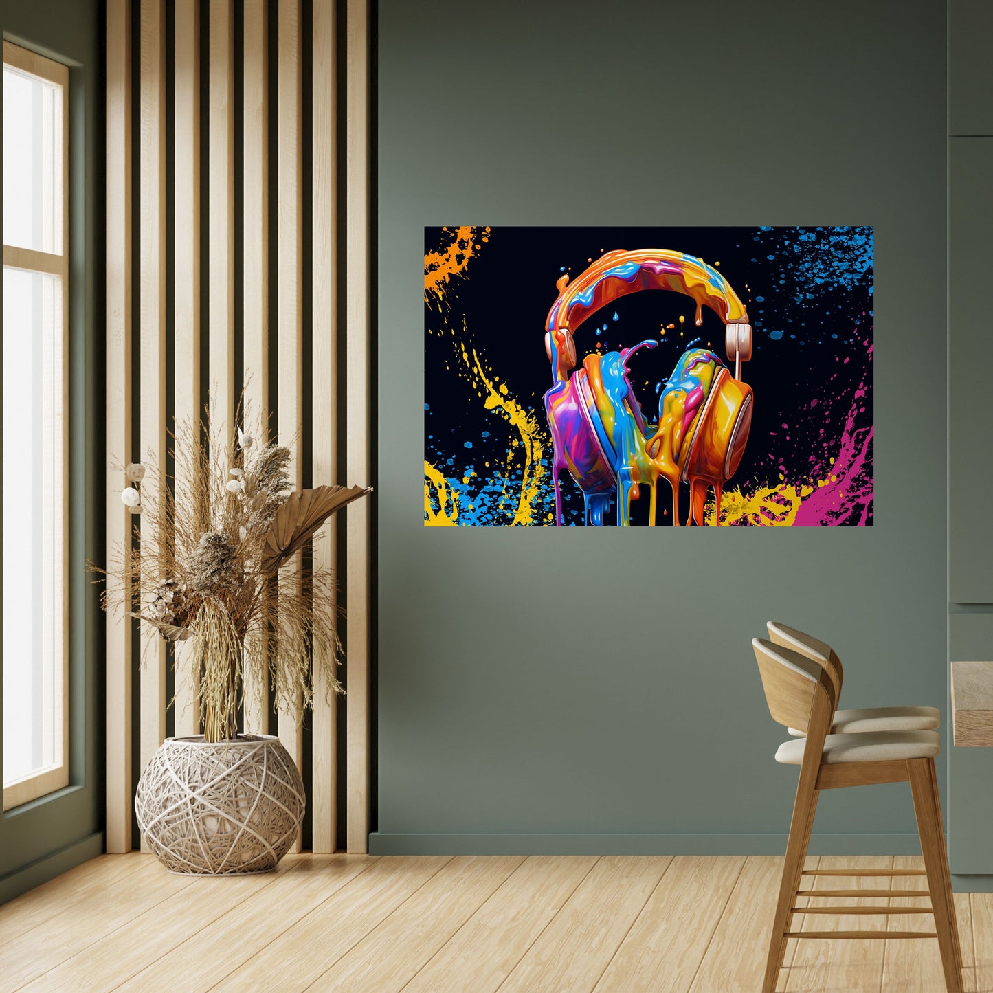 MUSIC IS MY EXTASY Peel and Stick Horizontal Poster