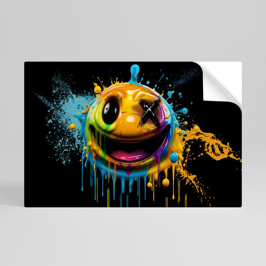 Poster orizzontale staccabile e attaccabile TRIPPY HAPPINESS