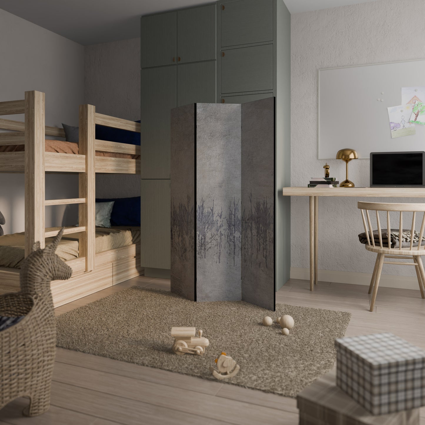 GHOSTS OF NATURE Decorative 3-Panel Room Divider