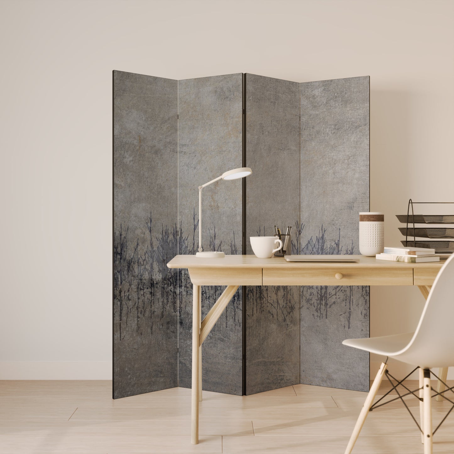 GHOSTS OF NATURE Divisorio decorativo per ambienti a 4 pannelli