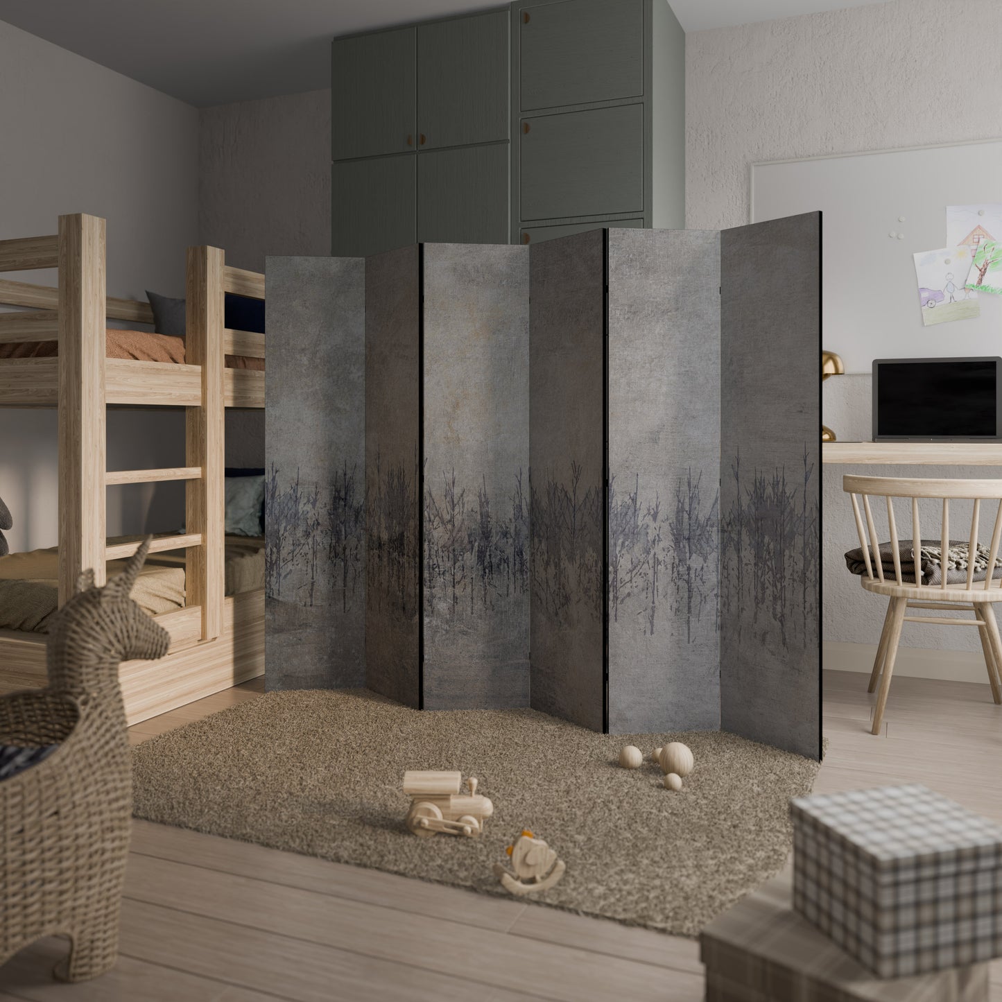 GHOSTS OF NATURE Divisorio decorativo per ambienti a 6 pannelli