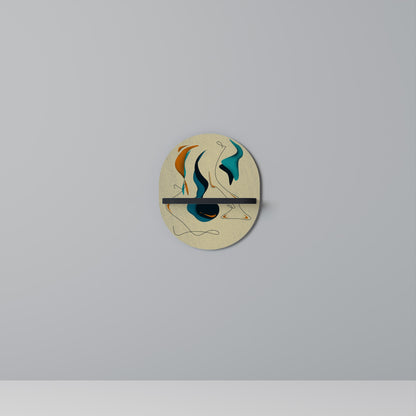 DREAMY DAZE Oval Art Shelf In Black Finish