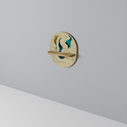 DREAMY DAZE Mensola Ovale Decorativa in Effetto Rovere