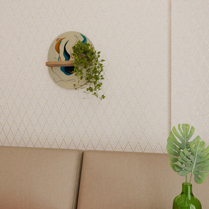 DREAMY DAZE Mensola Ovale Decorativa in Effetto Rovere