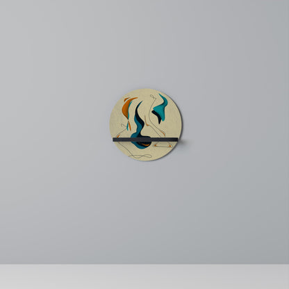 DREAMY DAZE Mensola Rotonda Decorativa con Finitura Nera