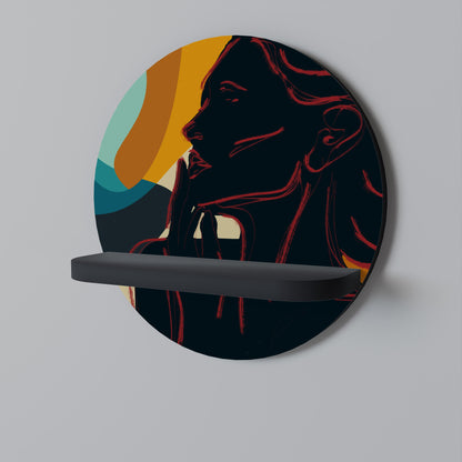 SILHOUETTE SONATA Mensola Rotonda Decorativa con Finitura Nera