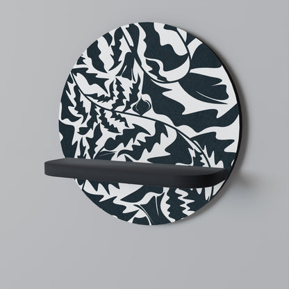 ETHEREAL ORNAMENT Mensola Rotonda Decorativa con Finitura Nera