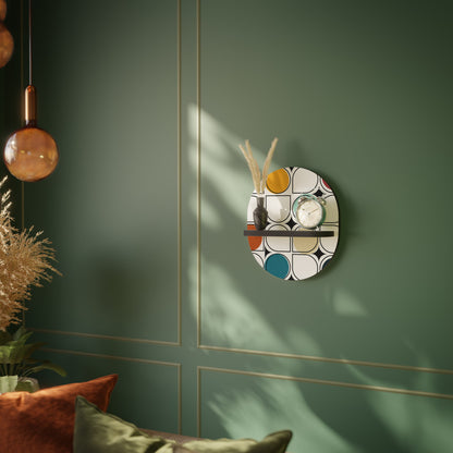 HUE HARMONY Oval Art Shelf In Black Finish