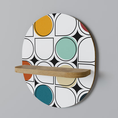 HUE HARMONY Mensola Ovale Decorativa in Effetto Rovere