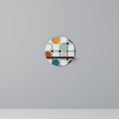 HUE HARMONY Mensola Rotonda Decorativa con Finitura Nera