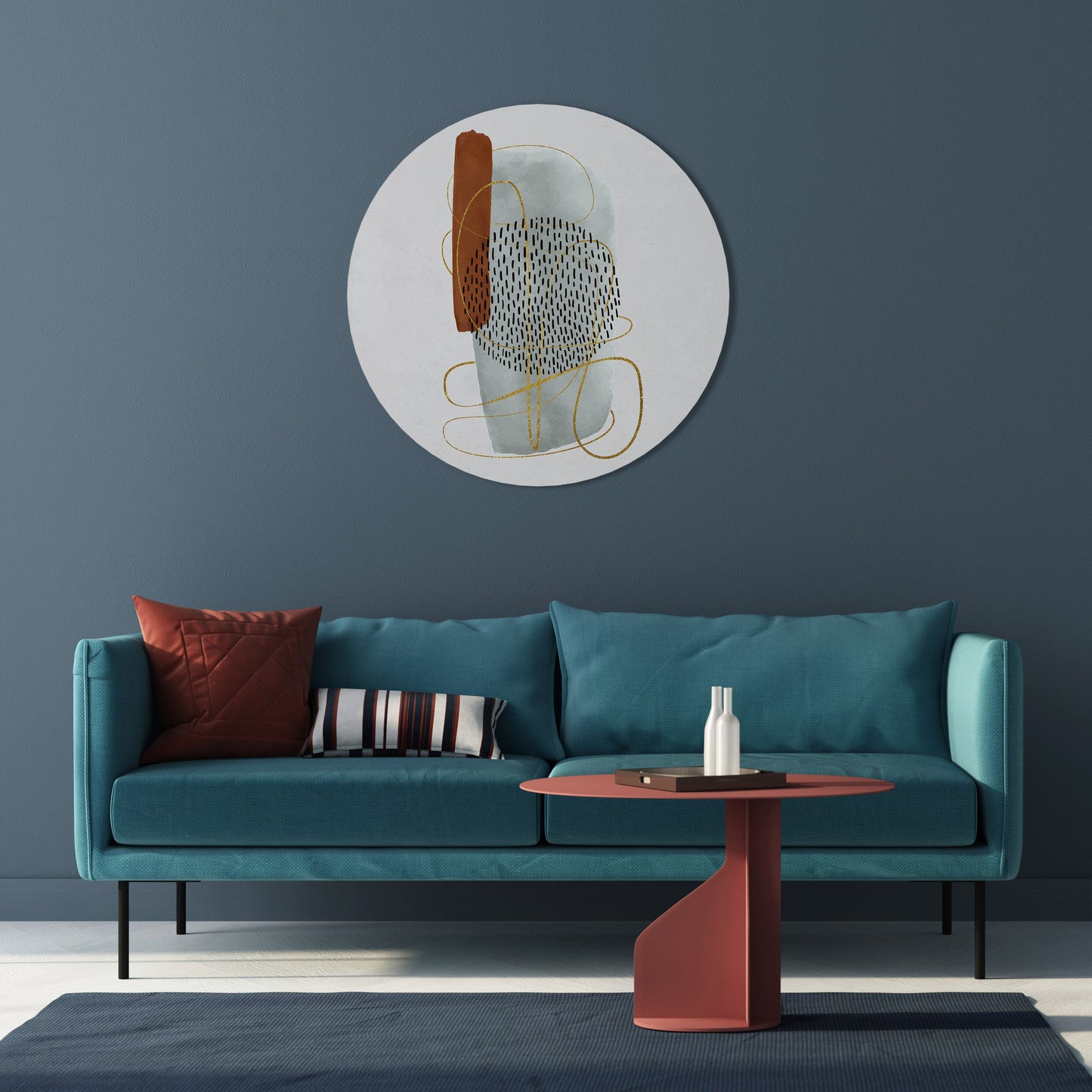WRAPPED IN FORM Round Wall Art