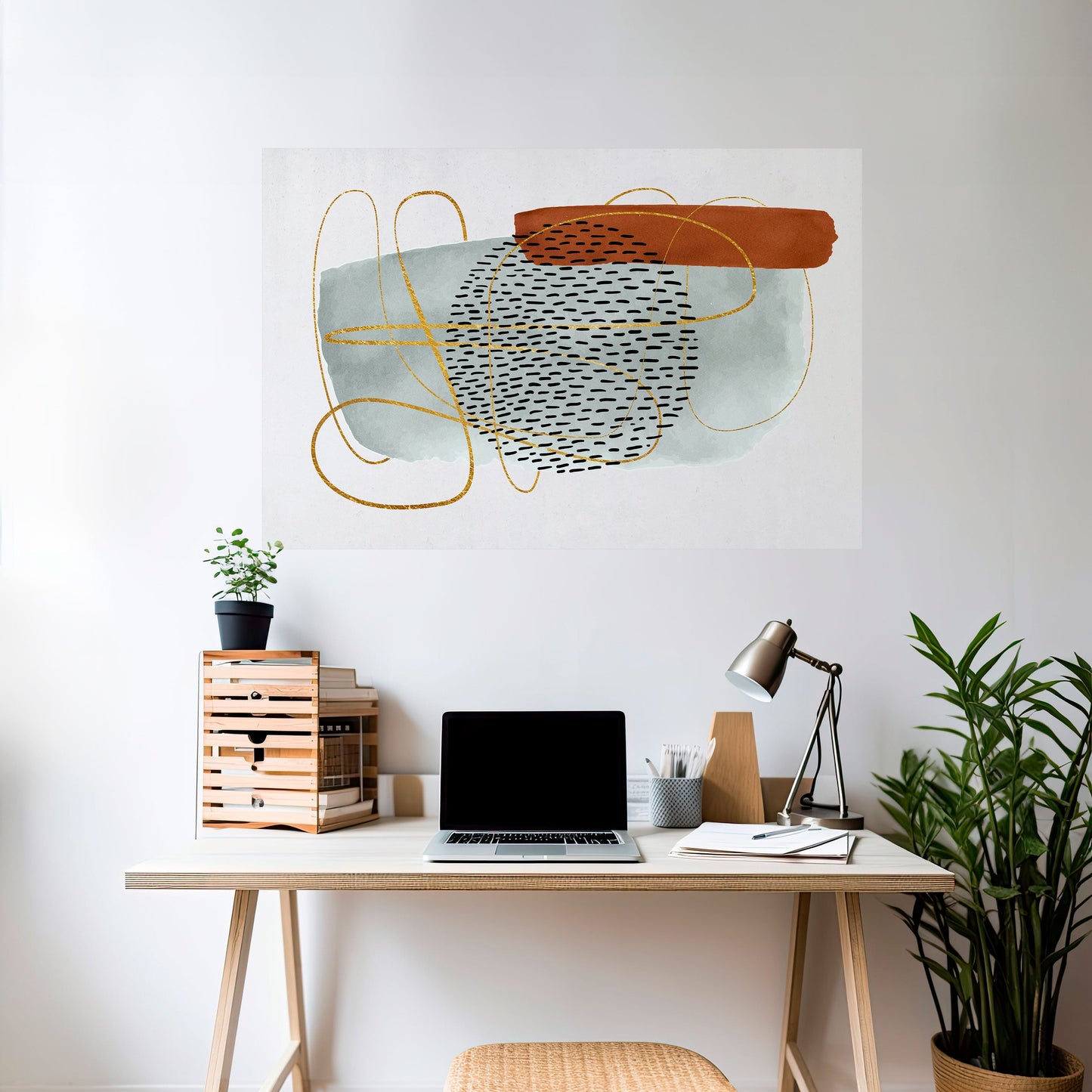 WRAPPED IN FORM Peel and Stick Horizontal Poster