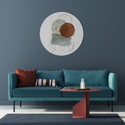 WRAPPED IN SHAPE Round Wall Art