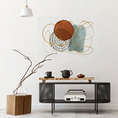 WRAPPED IN SHAPE Peel and Stick Horizontal Poster