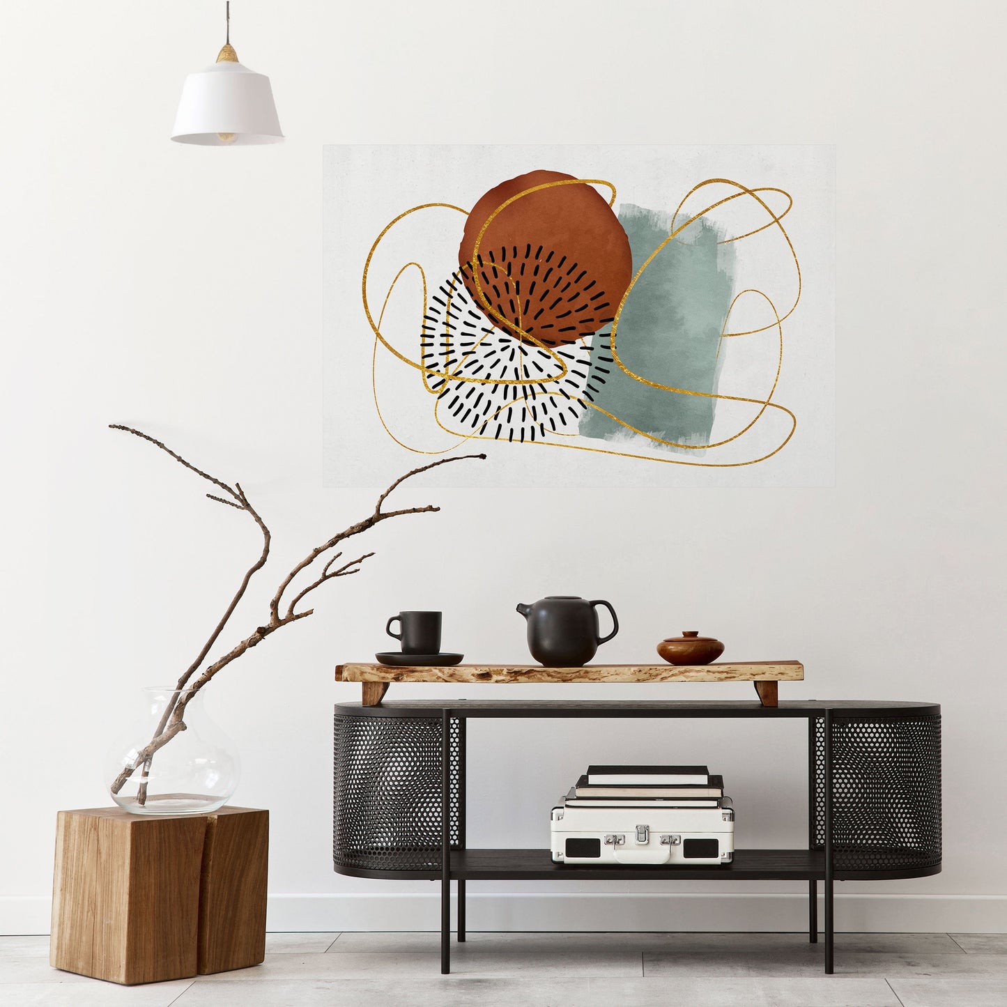 WRAPPED IN SHAPE Peel and Stick Horizontal Poster