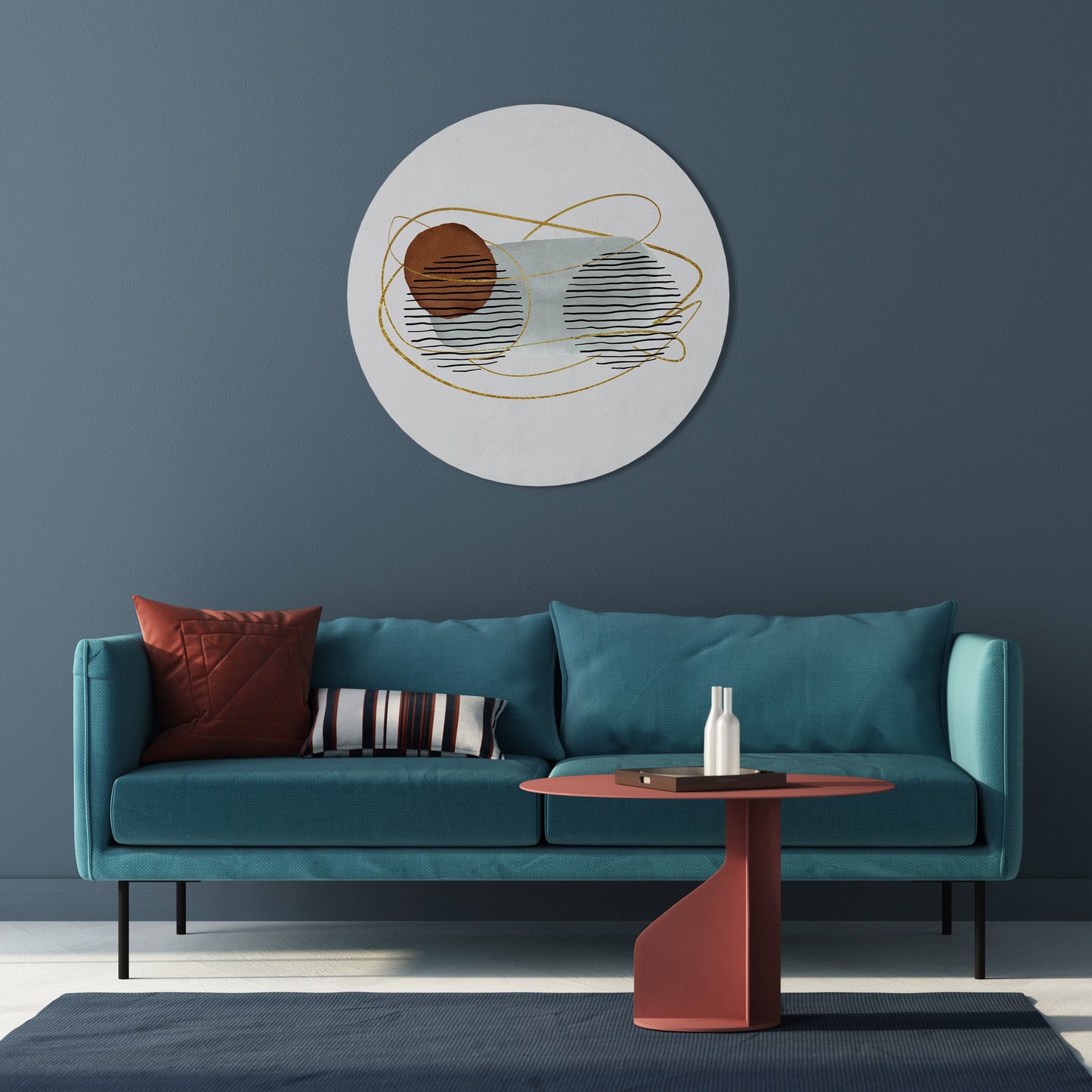 WRAPPED IN MOULD Round Wall Art