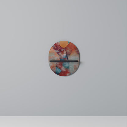 THE DEER MOUNTAIN Oval Art Shelf In Black Finish