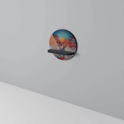 THE DEER MOUNTAIN Mensola Rotonda Decorativa con Finitura Nera