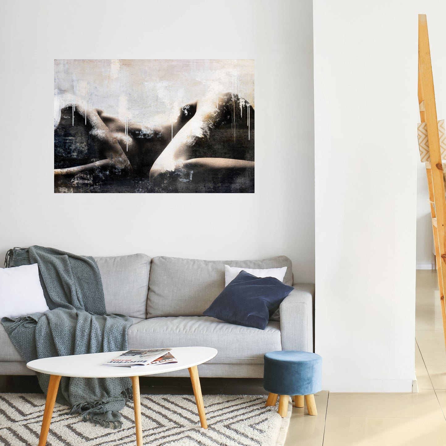 WAIST OF TIME Peel and Stick Horizontal Poster