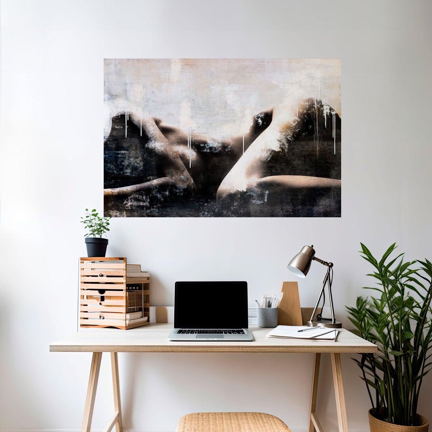 WAIST OF TIME Peel and Stick Horizontal Poster