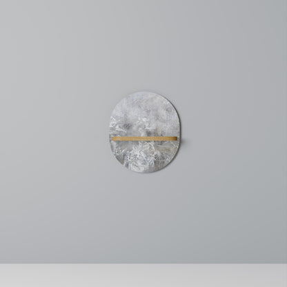 WHITE WHISPER Mensola Ovale Decorativa in Effetto Rovere