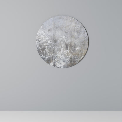 WHITE WHISPER Round Wall Art