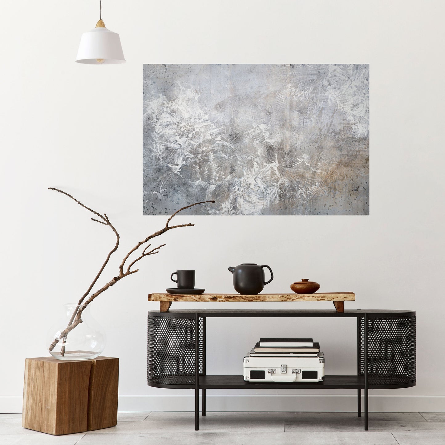 WHITE WHISPER Peel and Stick Horizontal Poster