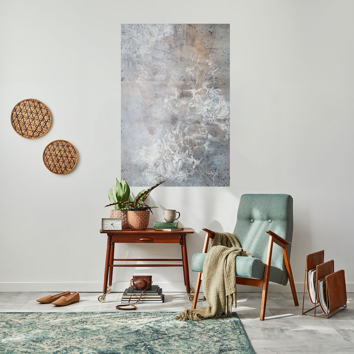 WHITE WHISPER Peel and Stick Vertical Poster